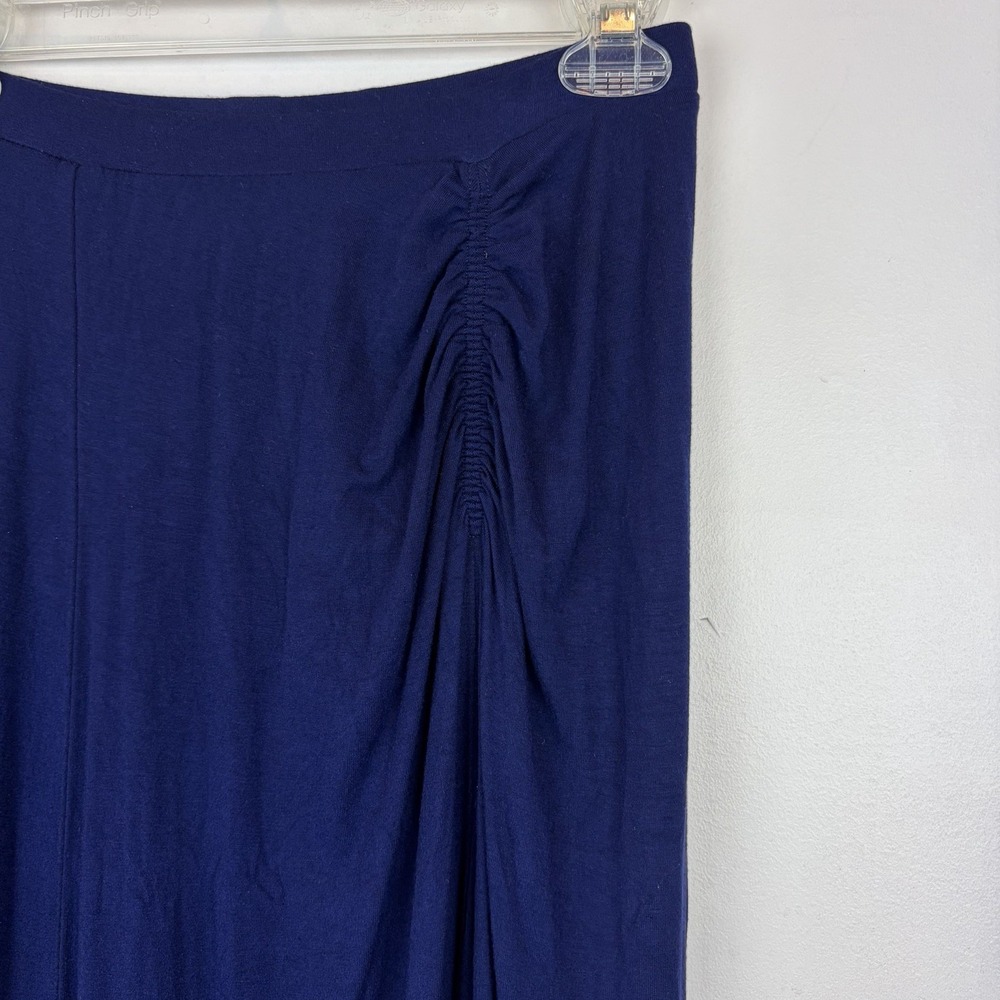 Anthropologie Maeve Knit Midi Skirt Womens XS Navy Blue Pencil Office Career - Picture 3 of 8